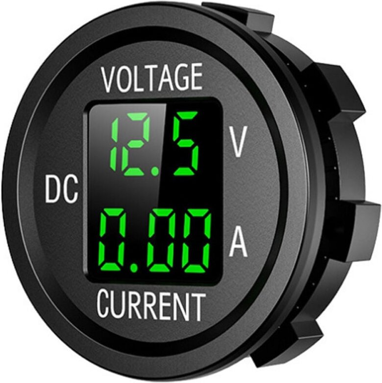 Sollbry - 12V Motorrad wasserdichtes LED-Digitalvoltmeter, 6V-48V dc Stromvoltmeter für Autos Motorräder lkw Boote Yacht...