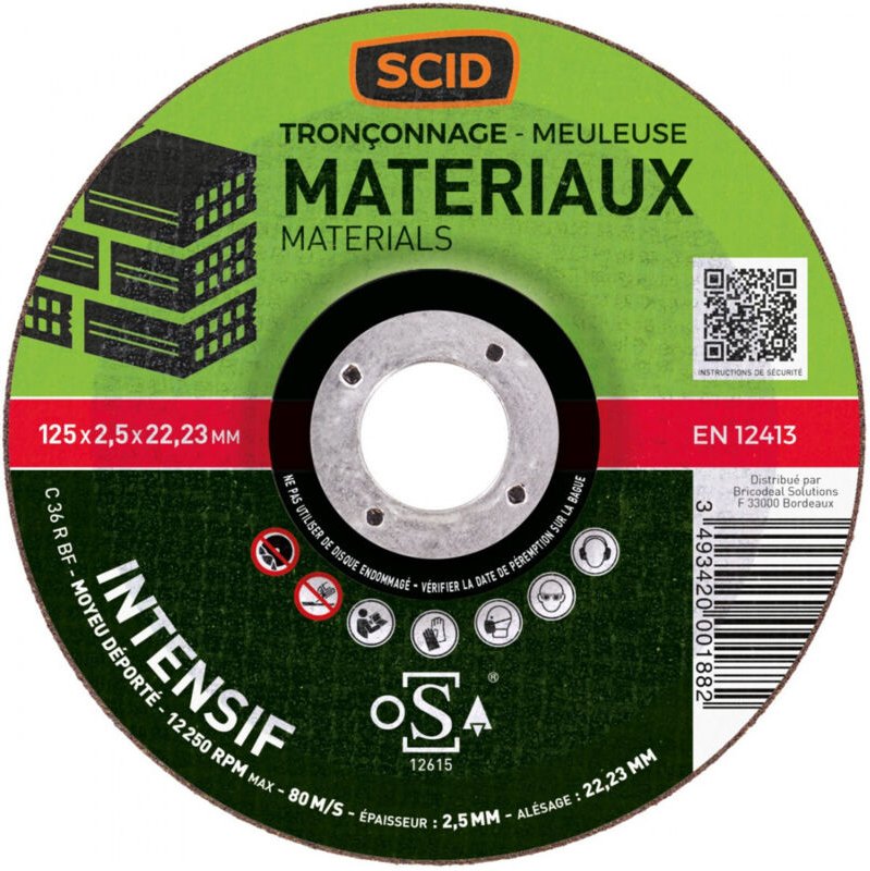 Trennscheibe für häufigen Gebrauch, Materialien, ø (mm) 125