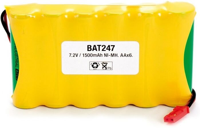 Batterie 7,2Vdc 1600mA NiMH AAx6 mit Stecker EH2000WAA6
