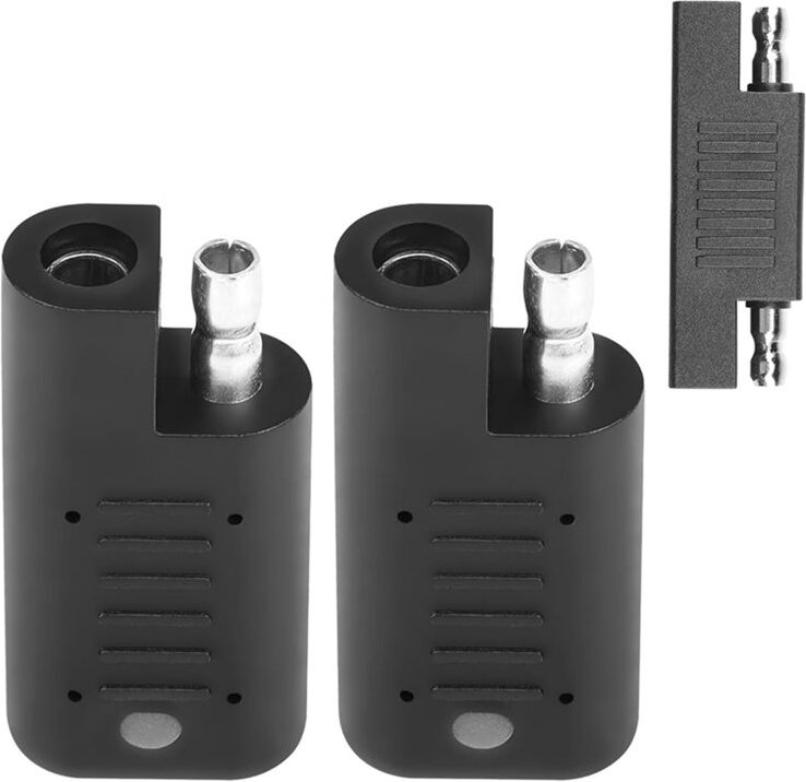 Tlily - SAE-Kurzschlussstecker mit LED-Anzeige, SAE-Polaritätsumkehradapter, SAE-Netzkabeltester, Solarpanel-Detektor
