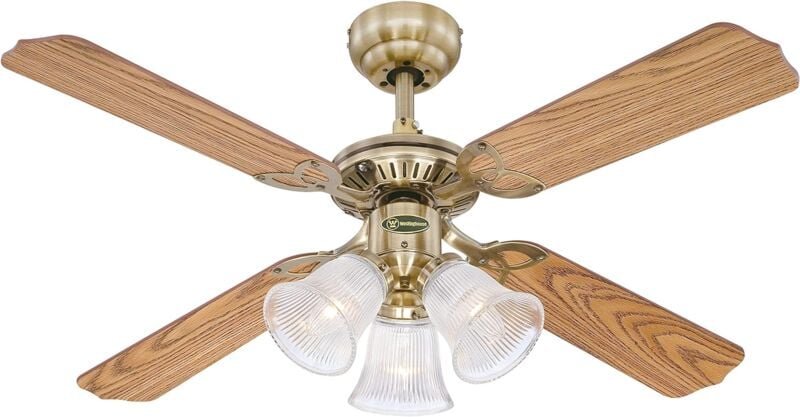 Deckenventilator Princess Trio Messing antik 105 cm