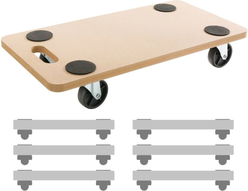 Rollbrett 6 Stück bis zu 200 kg Traglast Möbelroller Transportroller Transporter Möbelhund - Arebos