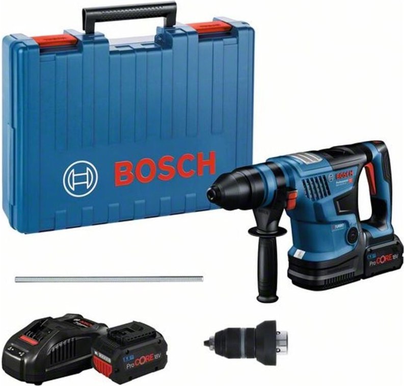 Thumbnail - Bosch Akku-Bohrhammer biturbo gbh 18V-34 cf mit 2x 5,5 Ah Akkus + Lader + Koffer