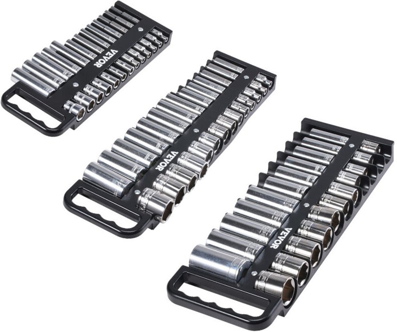 Vevor - Steckschlüssel-Organizer-Set, 3-teiliges metrisches und SAE-Steckschlüssel-Organizer-Set, 1/4 Zoll, 3/8 Zoll & 1...