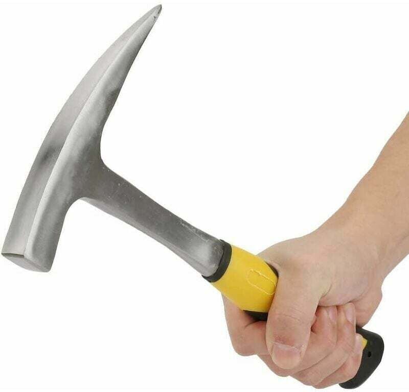 Ziegelhammer mit Rohrschaft, doppelter flacher Kopf, geologischer Ziegelhammer für Fliesenmauerwerk, geologische Untersu...