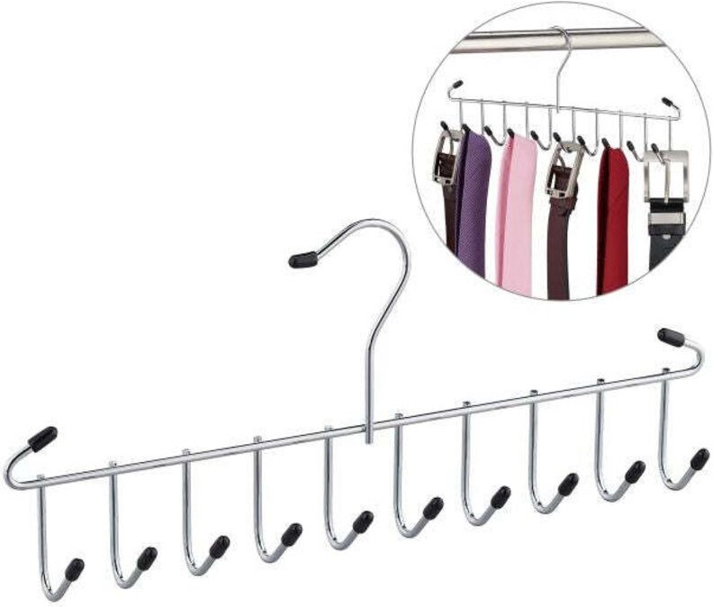 Belt hanger with 12 hooks