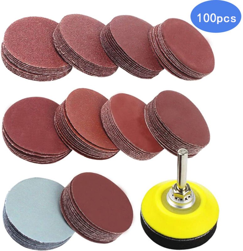 100 Stück 50 mm Schleifscheiben, Schleifscheiben, Körnung zum Schleifen, Fräsen und Gravieren