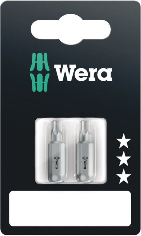 Wera 867/1 Z TORX BO Bits mit Bohrung SB, TX 25 x 25 mm, 2-teilig