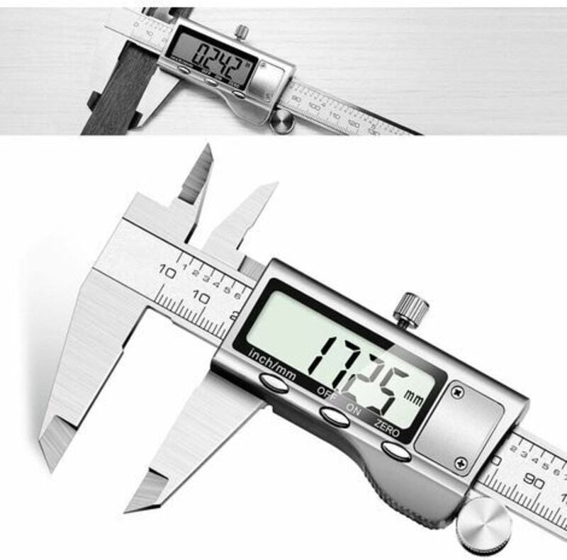 Thumbnail - Jalleria - 150 mm digitaler Messschieber – genaue Messungen und einfaches Ablesen auf dem LCD-Bildschirm – professionell...