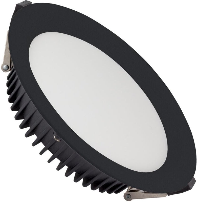 Efectoled - led Downlight Einbaustrahler 24W Rund samsung Aero 130lm/W 4000K lifud Ausschnitt ø 200 mm Schwarz 4000K Nic...