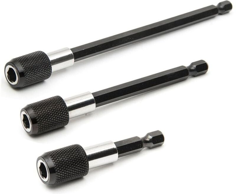 ZVD - Magnetischer Schraubendreher-Bithalter – 3er-Pack, 1/4-Zoll-Sechskantschaft, 60/100/150 mm Verlängerungsstange für...