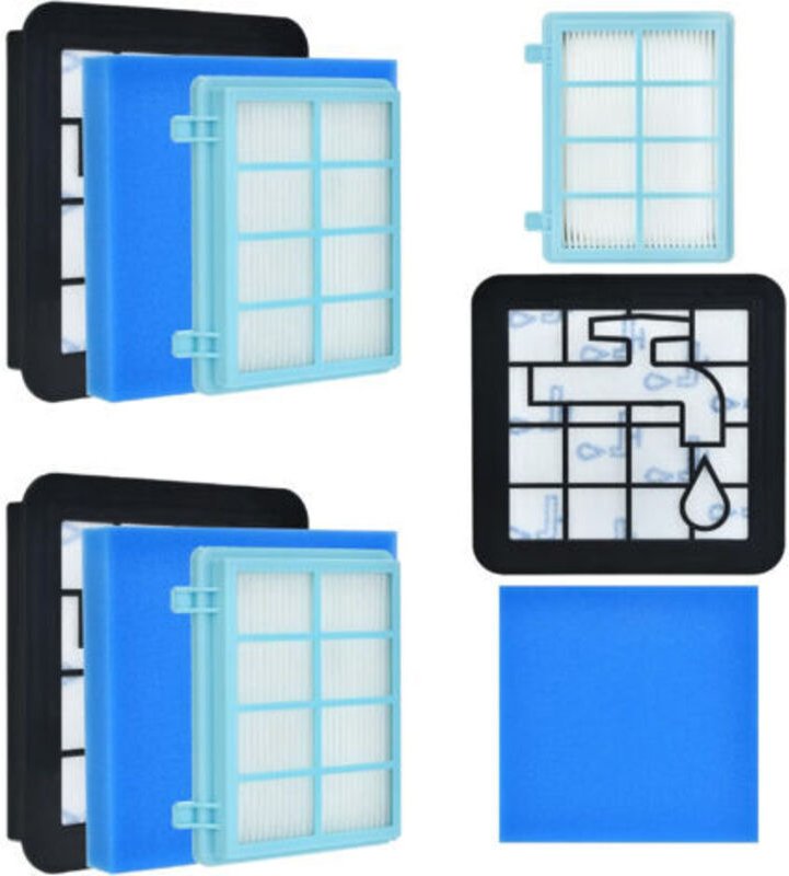 3-teiliges Filter-Ersatzteilset für Philips FC9331 FC9332 FC8010 Waschbares Motor-Schaumstofffilter-Set