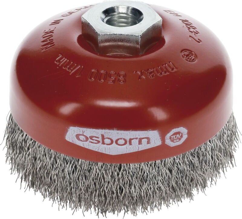 Osborn Drahtbürste für Winkelschleifer ø 100mm für Winkelschleifer Topfbürste mit Xtreme Spezialdraht - Stahldrahtbürste...