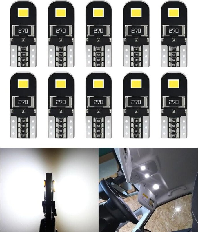 LED-Innenraumbeleuchtung für Autos, Kennzeichenbeleuchtung, Armaturenbrettbeleuchtung, Innenraumbeleuchtung, 12V T10 Ers...