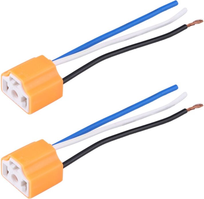Thumbnail - 2 Stück weibliche Keramik-Scheinwerfer-Stecker-Stecker-Adapter-Buchse für H4/9003/HB2 - Jeffergarden