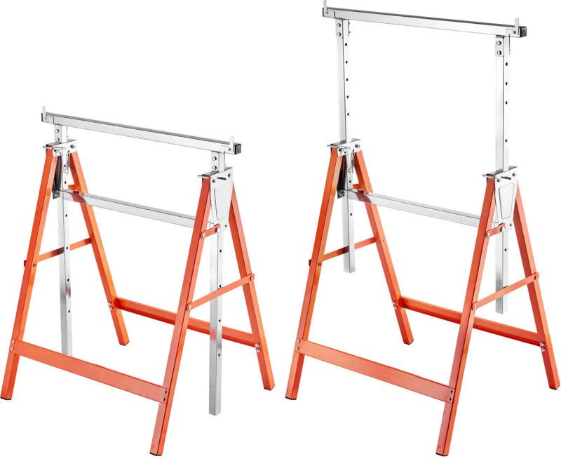 Mophorn Teleskop-Arbeitsbock, 2er-Set, höhenverstellbare Gerüstböcke, 200 kg Tragfähigkeit, mit rutschfesten Füßen, idea...