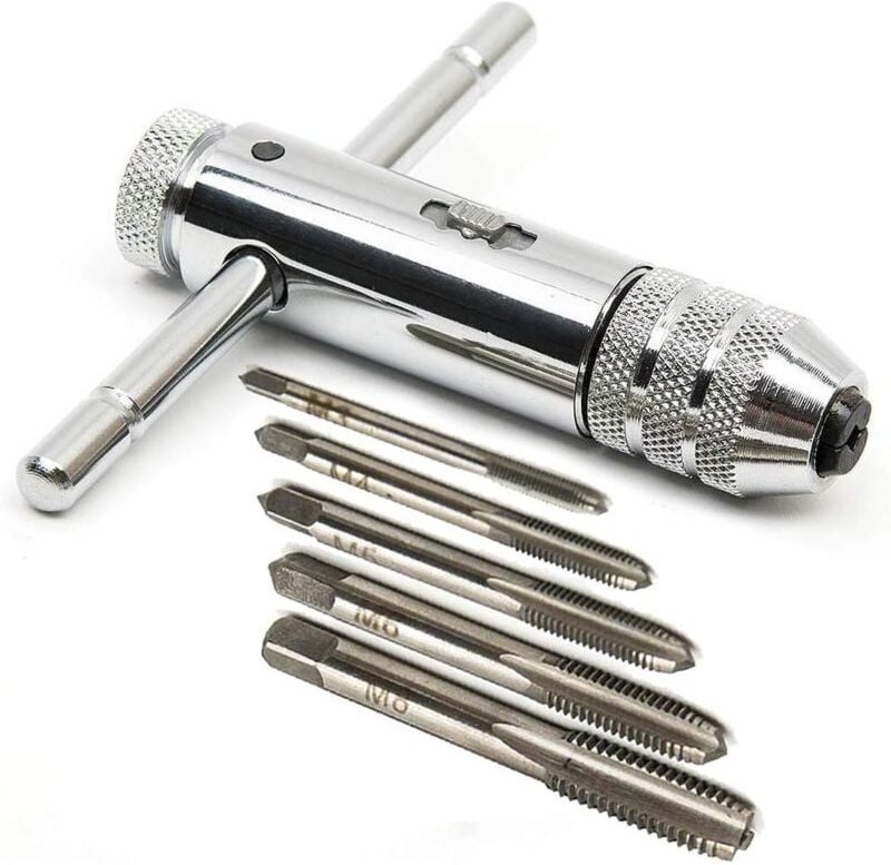 Verstellbarer HSS-T-förmiger Windeisenschlüssel, Ratschen-Gewindebohrerhalter, T-Griffschlüssel, T-förmiger Ratschen-Win...