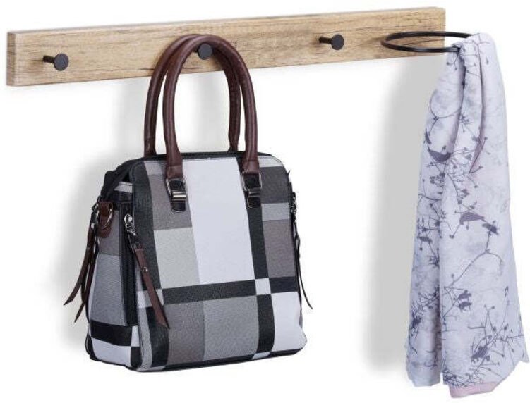 Coat rack with scarf ring