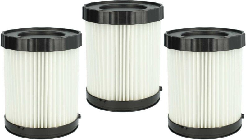 3x Faltenfilter Ersatz für Bosch 1 600 A01 1RT, 2 608 000 663, 3165140917940 für Staubsauger - Patronenfilter, Weiß - Vh...