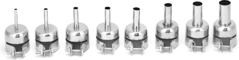 Eosnow Heißluftpistolen Düsen, 8 Stcs Heißluftpistole Düse Universal Dauerliebhaber aus Edelstahl zum Austausch