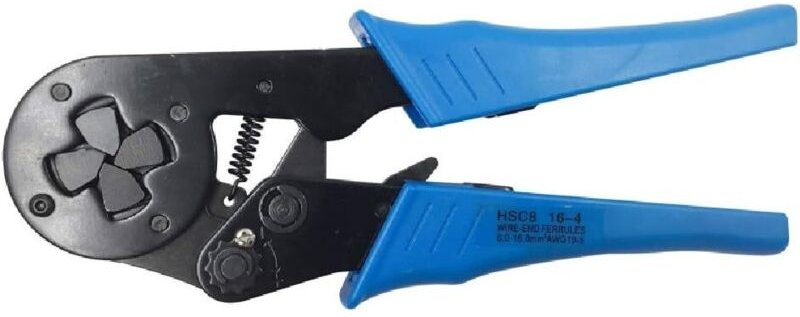 Soekavia - Selbsteinstellende Crimpzange Crimpwerkzeug für Aderendhülsen 4-16 mm2 (AWG10-5) - rw