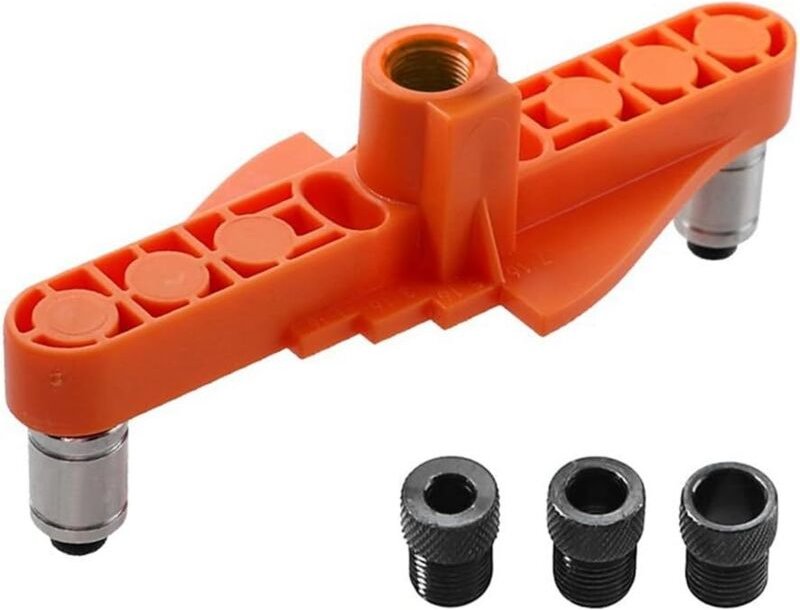 Hochwertiges 2-in-1-Lochsuchset mit geradem Loch, selbstzentrierendes rundes Zapfenstanzwerkzeug, Holzbearbeitungs-DIY-W...