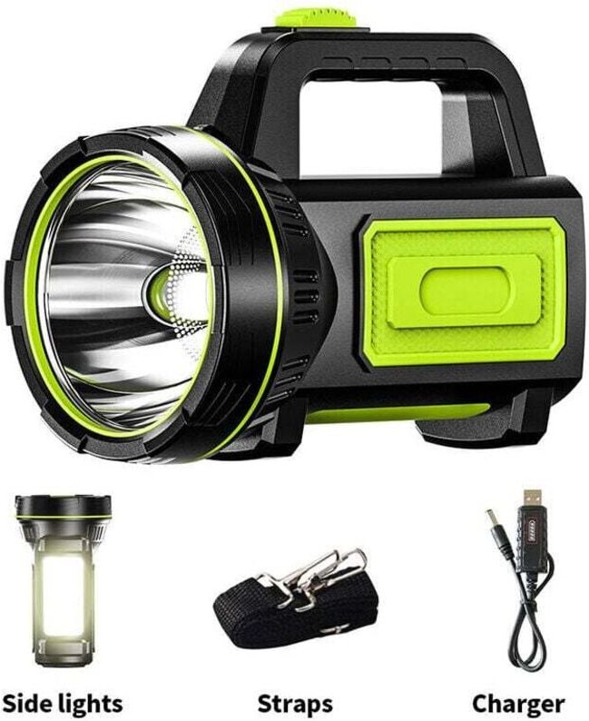 Promotion Leistungsstarke mAh usb wiederaufladbare LED-Taschenlampe mit Seitenlicht, wasserdichte Taschenlampe für Notfä...