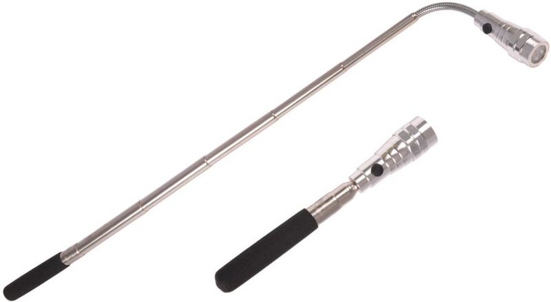 Buri - led Teleskop Taschenlampe mit Magnet bis 56cm Arbeitsleuchte Magnetheber Leuchte