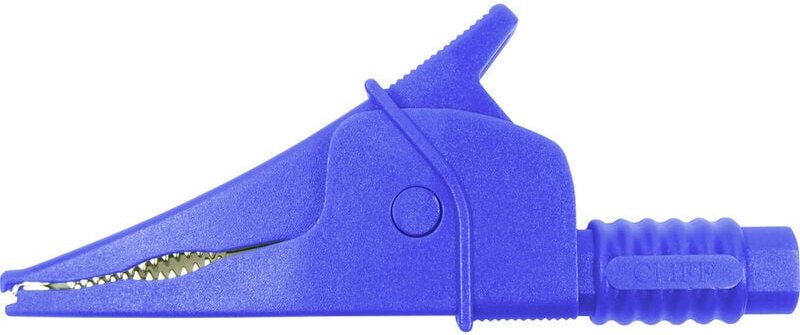 Cliff - Croc Clip Sicherheits-Abgreifklemme Steckanschluss 4 mm cat iii 1000 v Blau