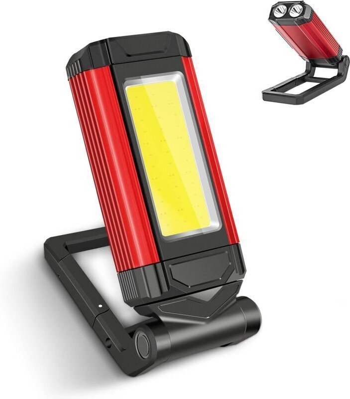 Leistungsstarke, wiederaufladbare LED-Arbeitsleuchte mit Rotlicht, IPX6 wasserdichte magnetische Taschenlampe.
