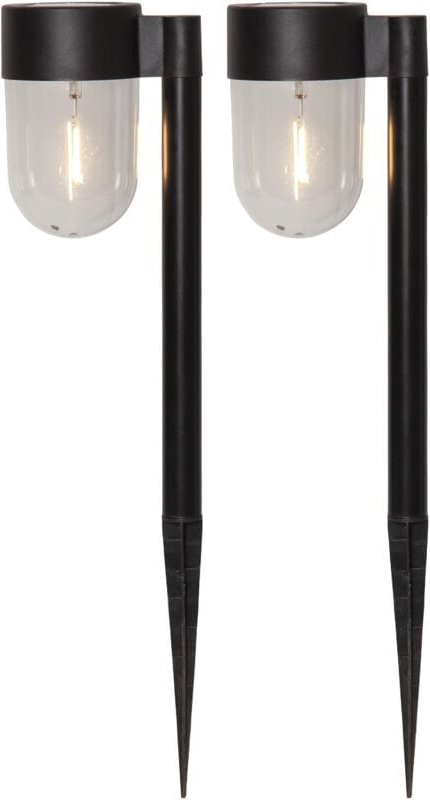 LED-Solar-Wegeleuchte 'Cupola', 2er Set, schwarz