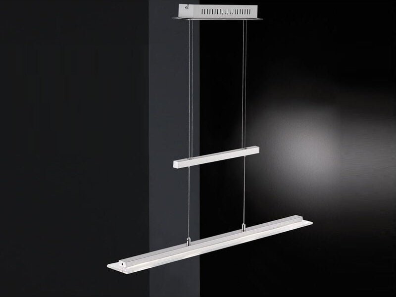 Fischer&honsel - led Pendelleuchte tenso Silber dimmbar & höhenverstellbar, Breite 64cm