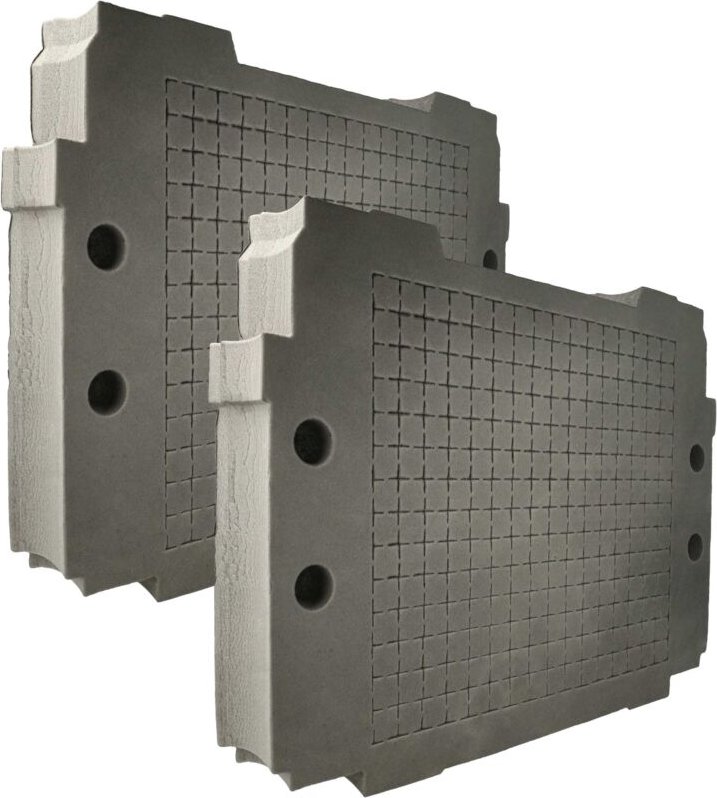 vhbw 2x Schaumstoffeinlage kompatibel mit Hitachi Hit Case I-IV Werkzeugkoffer - Individuell Anpassbar, Schaumstoff / Ha...