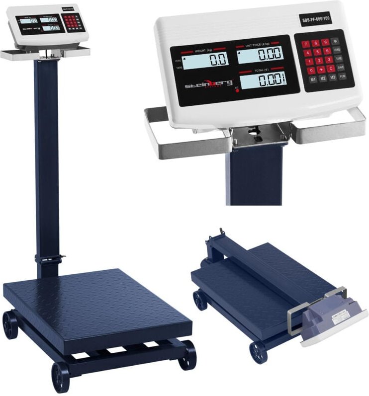 Steinberg Systems - Bodenwaage Plattformwaage Paketwaage Industriewaage Tierwaage lcd 1 t 500 g