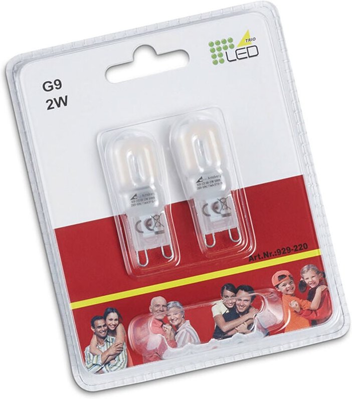 Trio - G9 led 2Stk. Stiftsockel - 2,5 Watt, 210 Lumen, warmweiß - nicht dimmbar
