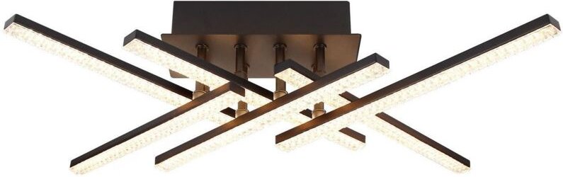 Deckenlampe led Deckenleuchte Wohnzimmer - 52CM Schwarz Dimmbar Wohnzimmerlampe Modern 36W Design Flurlampe Schlafzimmer...