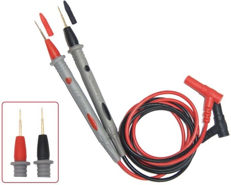 Multimeter Testkabel 10A 1000V – Silikon Messleitungen mit Goldspitze, Prüfspitzen 108cm