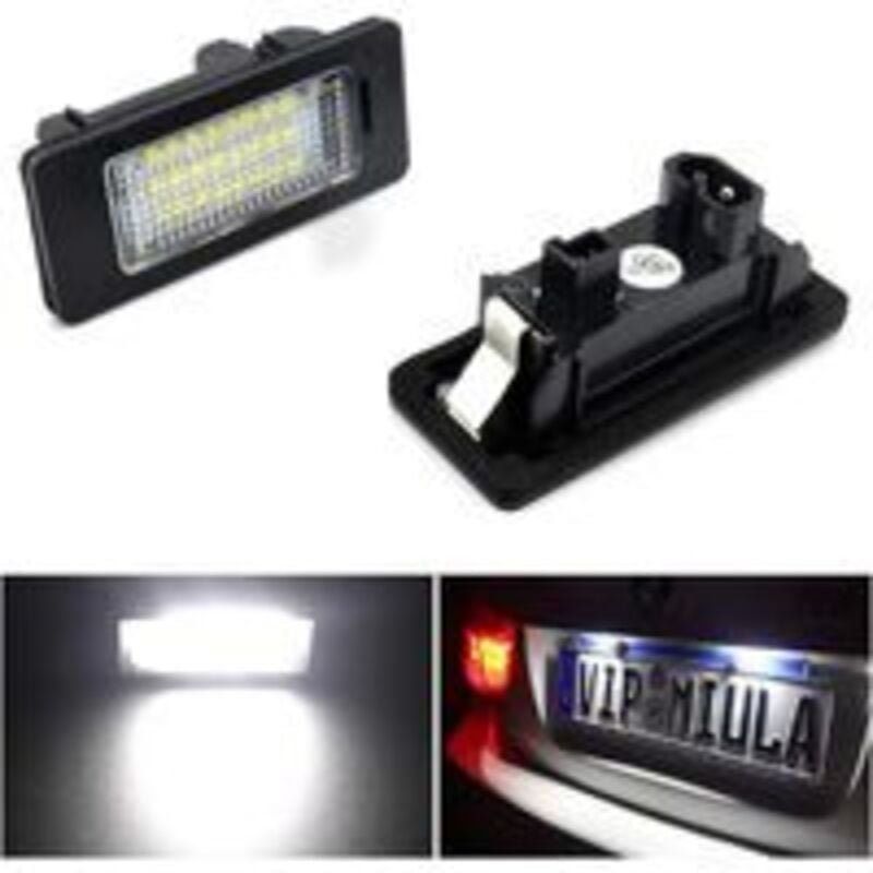 Ersandy - 2 Stück Kfz-Kennzeichenbeleuchtung für b mw 1 3 5 X-Serie, fehlerfrei, 2 w, 24 LEDs, weiße hintere Kennzeichen...