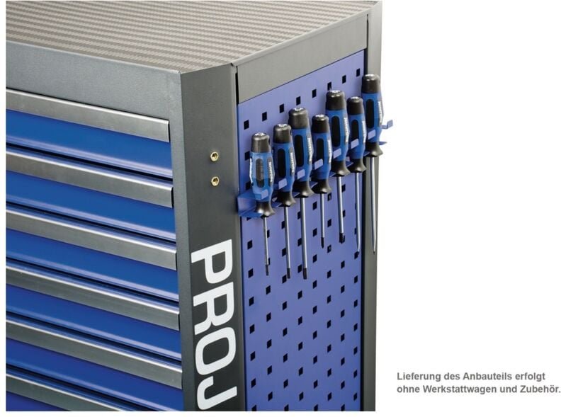 Zubehör Werkstattwagen mit Vierkantlochung Schraubendreherhalter für 7 Schraubendreher Blau - Projahn
