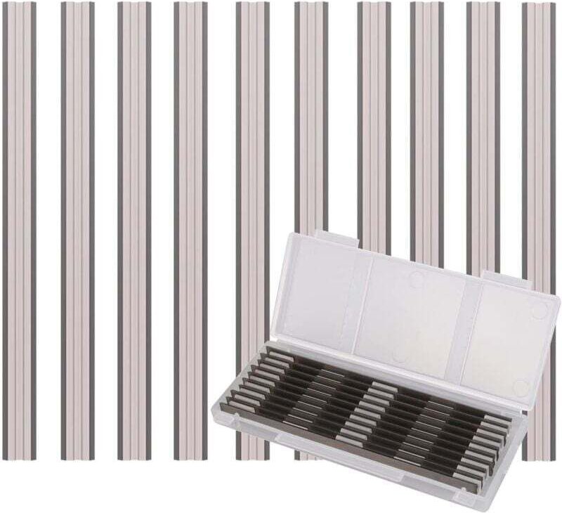 10-teiliges Set Elektrohobelmesser, 82 x 5,5 x 1,1 mm, für Makita, Black & Decker, Bosch, DeWalt und Elu Hobel