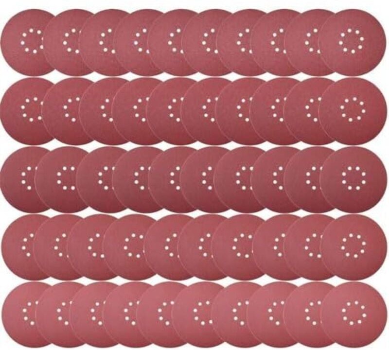 225-mm-Schleifscheiben, 50 Stück, Körnung P40, 8 Löcher, 225 mm, runde Schleifscheiben, Schleifpapier für Trockenbauschl...