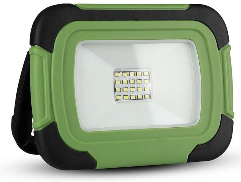 LED-Fluter VT-11-R, 10 w, 700 lm, 6400 k, Akkubetrieb, grün/schwarz - V-tac