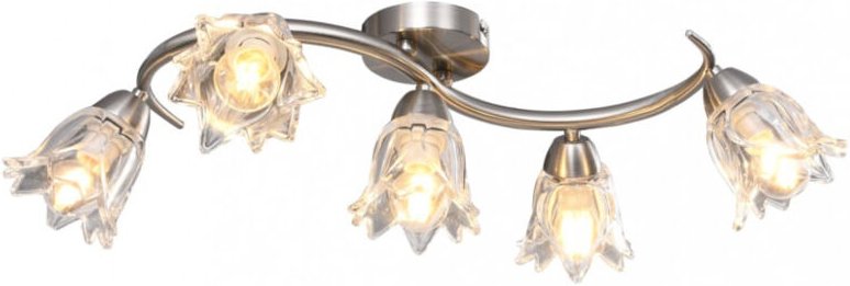 Deckenleuchte mit Glasschirmen für 5 E14 Glühlampen Vidaxl