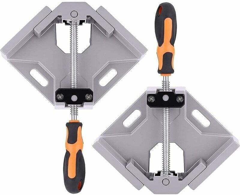 90-Grad-Winkelklemme, Eckklemme mit einem Griff und verstellbarer Schwenkbacke, Holzbearbeitungshalter für den Maschinen...