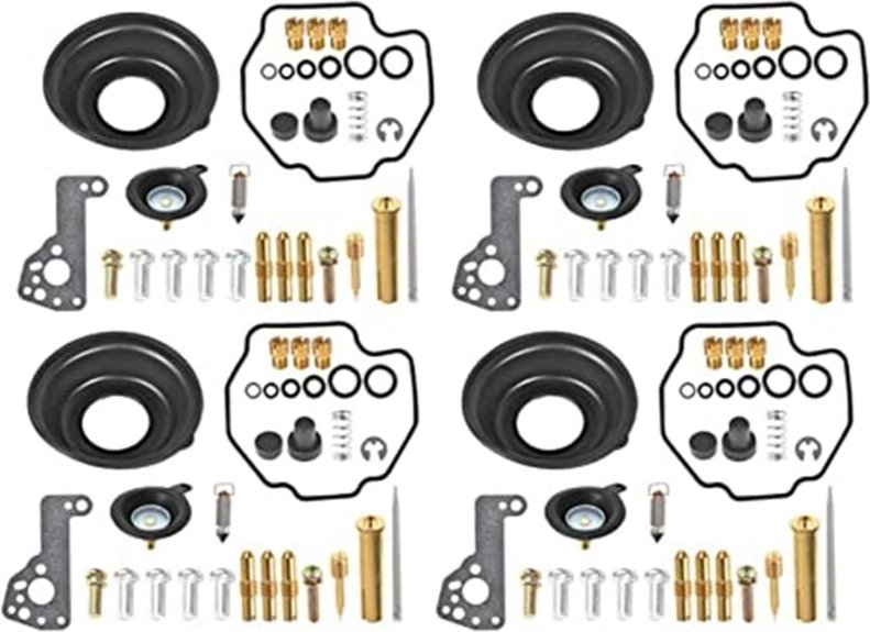 Tlily - 4 Pack Vergaser Reparatur Satz Membran Luft Absperr Ventile für -2007 Vmax v-max 1200