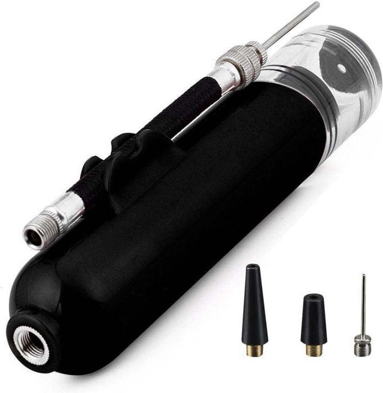 Ballpumpe, Doppelhub-Luftpumpe mit 1 Nadel und 2 Düsen, geeignet für Fußbälle, Basketbälle, Volleybälle, Bälle, Fahrräde...