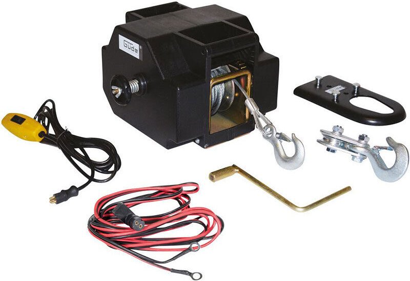 Güde - Elektro-Seilwinde 1800/12 v Volt Motorwinde Seilzug Flaschenzug 1,8/3,6 t