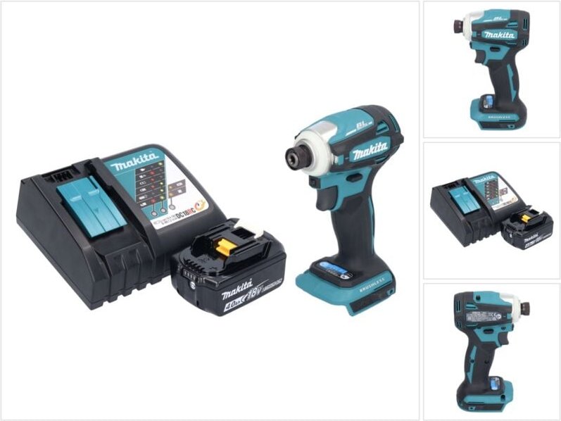 Dtd 172 RM1 Akku Schlagschrauber 18 v 180 Nm 1/4' Brushless + 1x Akku 4,0 Ah + Ladegerät - Makita