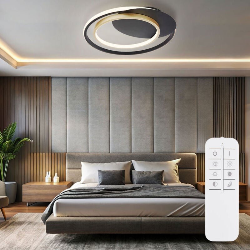 Globo - Deckenleuchte dimmbar Wohnzimmerlampe Decke Deckenlampe mit Fernbedienung, cct Memoryfunktion, 1x led 36W 900Lm ...