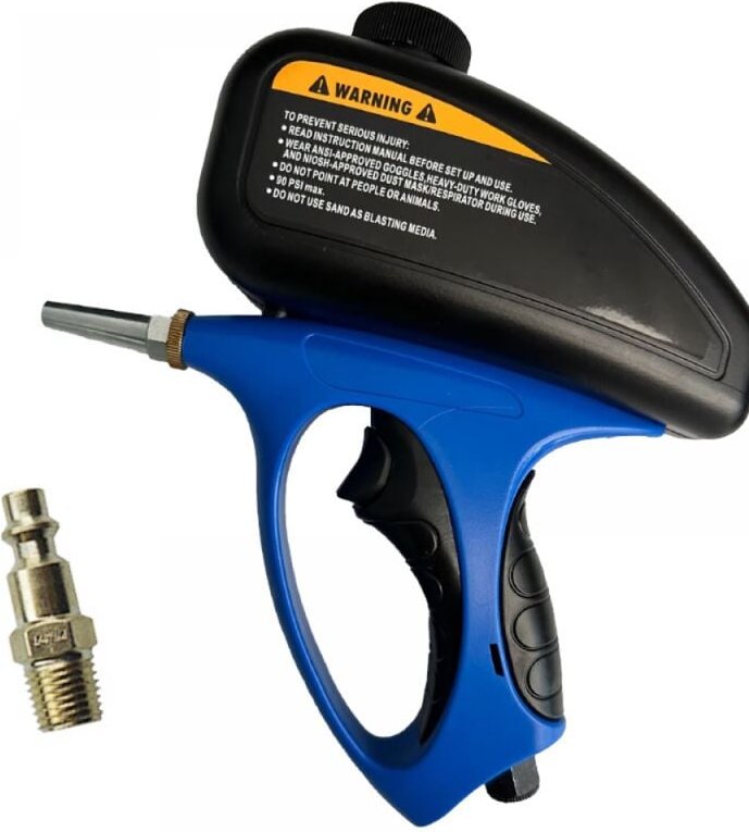 Lntyq - Sableuse Portative, Kit de Pistolet de Sableuse Portable Petite Buse Pistolet de Sablage Pneumatique Sablage au ...